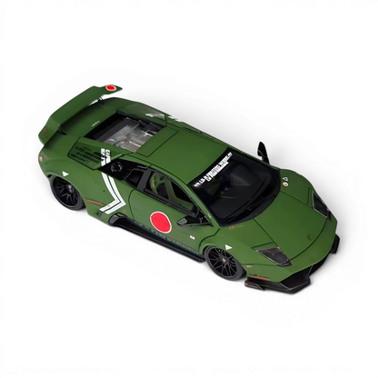 Lot57Supplies Diecast Shop 1:64 scale MiniCraftsman resin model of a custom LB Murcielago in matte combat green.