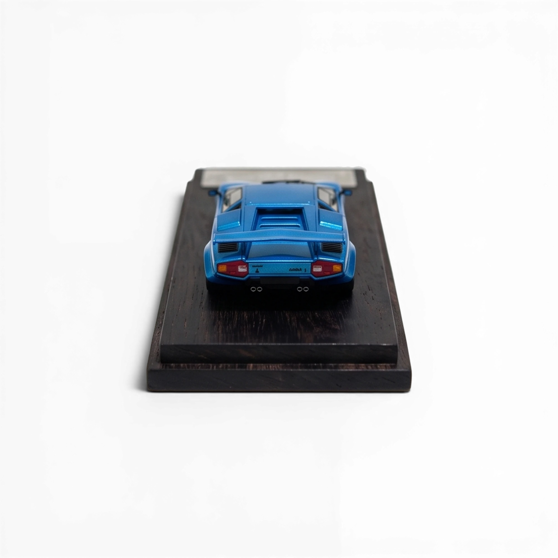 Lot57Supplies Diecast Shop DeepMaker Countach 5000S 1:64 scale resin model car in Artemis Green on a wooden base