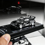Lot57Supplies Diecast Shop Decode RWB 993 Black Dragon 1:64 scale diecast model car with custom racing livery