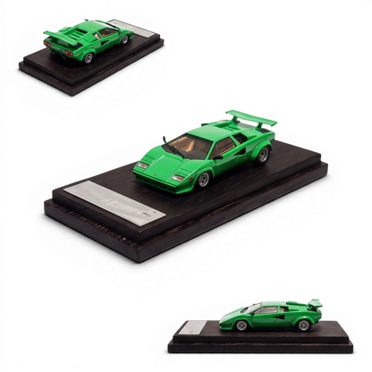 Lot57Supplies Diecast Shop DeepMaker 1:64 scale resin Lamborghini Countach 5000S model car in Verde Medio green.