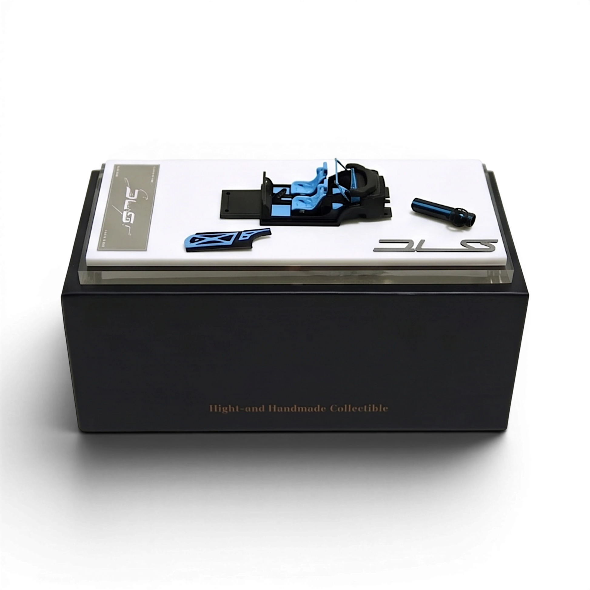 Lot57Supplies Diecast Shop DeepMaker Singer DLS 1:64 scale model kit in Meissen Blue resin with blue interior details.