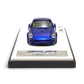 Lot57Supplies Diecast Shop blue metallic 1:64 scale DeepMaker Singer DLS resin model car on display base.