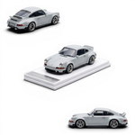 Lot57Supplies Diecast Shop DeepMaker Singer DLS 1:64 scale model in Sport Classic Grey resin with acrylic display base.
