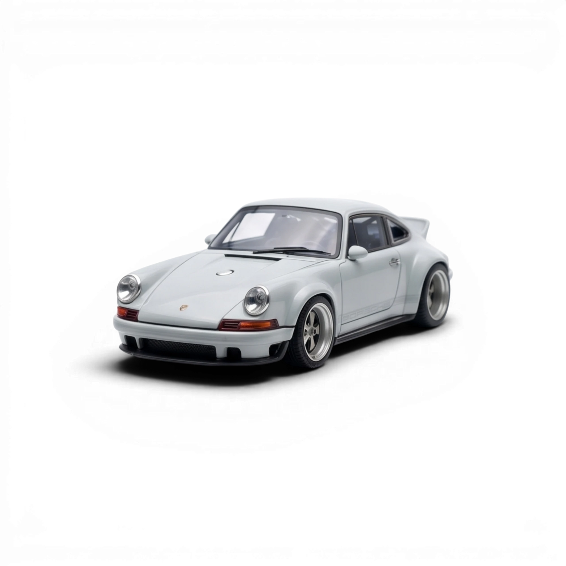 Lot57Supplies Diecast Shop DeepMaker Singer DLS 1:64 scale model in Sport Classic Grey resin with acrylic base.