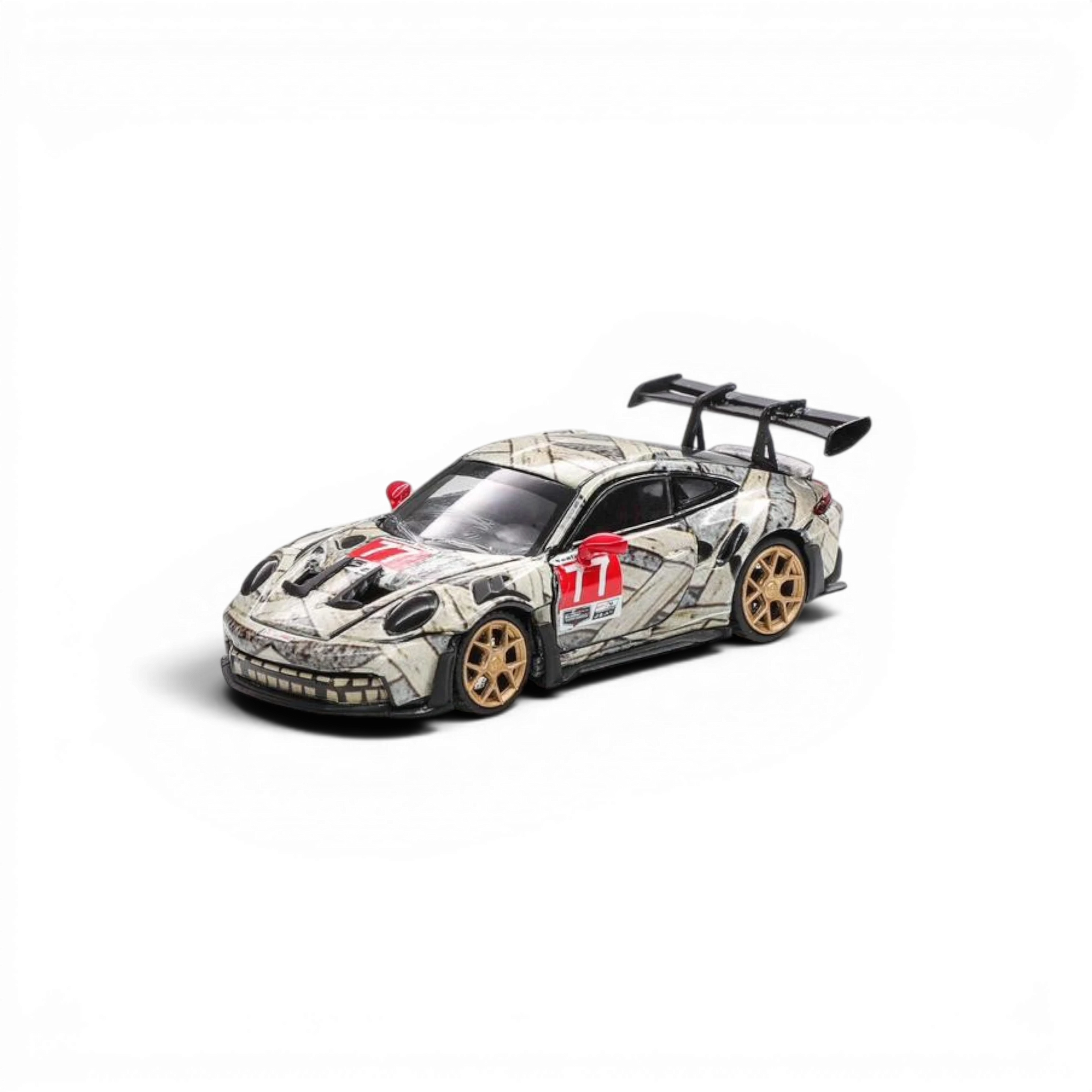 Lot57Supplies Diecast Shop Demon King Auto 911RS diecast car with mummy livery, gold wheels, and openable doors.