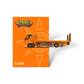 Lot57Supplies Diecast Shop CC H300 Digimon flatbed transport trailer in 1:64 scale with orange anime graphics