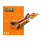 Lot57Supplies Diecast Shop CC H300 Digimon flatbed transport trailer 1:64 scale diecast model in orange