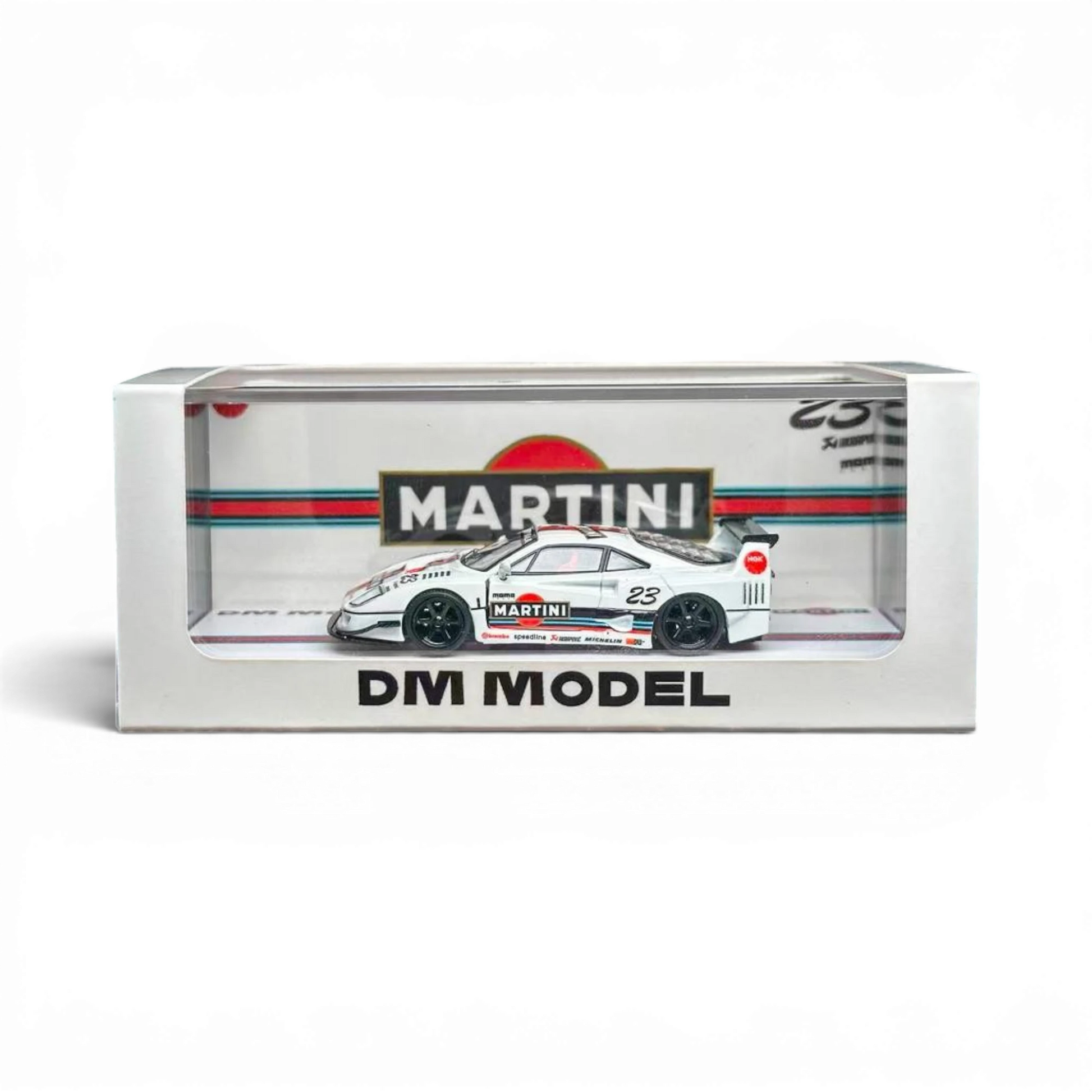 Lot57Supplies Diecast Shop: DM Model Liberty Walk F40 1:64 scale diecast model with Martini livery and widebody kit.