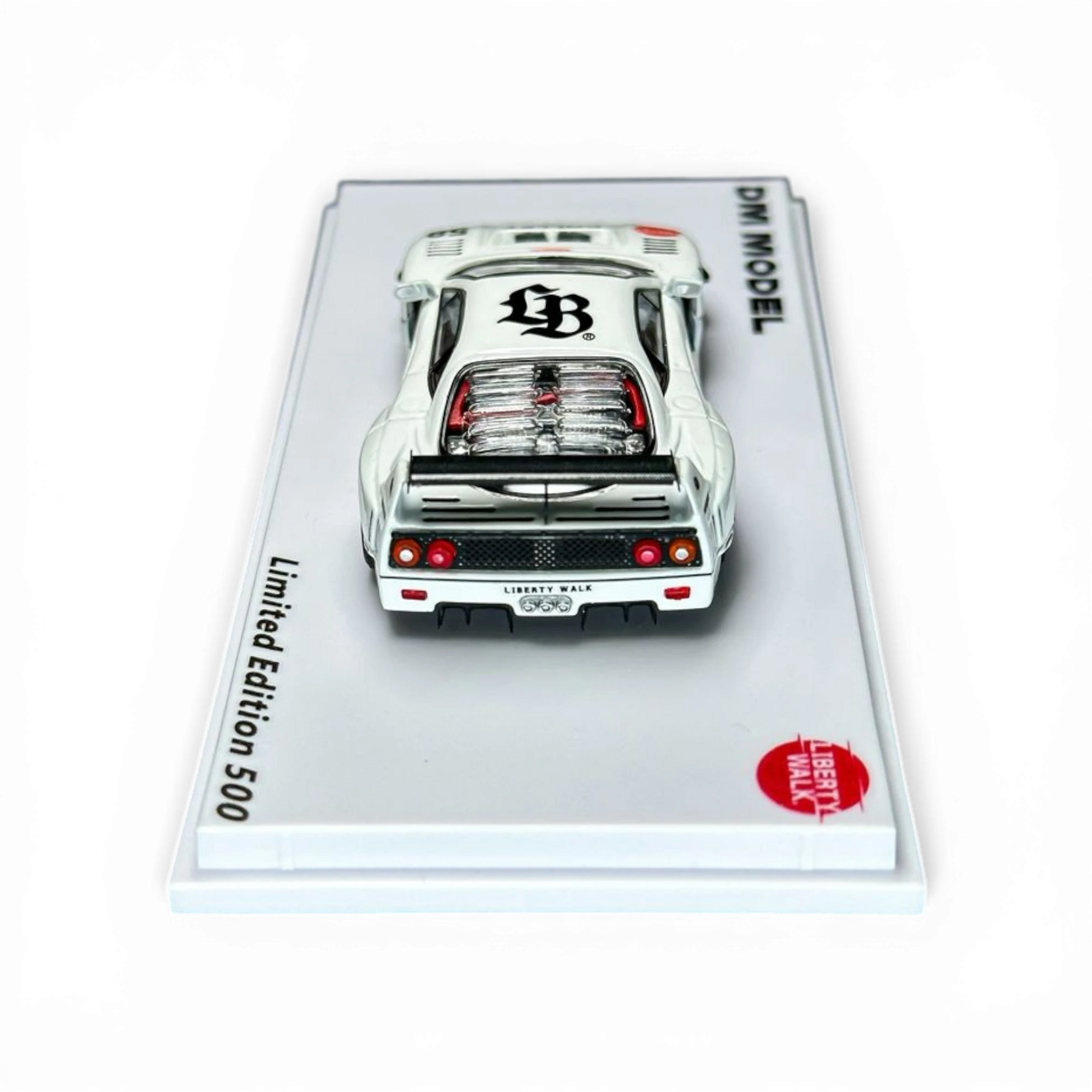Lot57Supplies Diecast Shop white 1:64 scale DM Model Liberty Walk F40 with widebody kit and #58 livery.