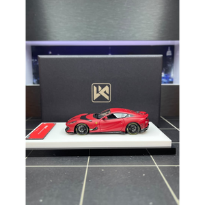 Lot57Supplies Diecast Shop DMY Ferrari 812C model car in matte red with opening hood, 1:64 scale resin collectible.