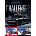 Lot57Supplies Diecast Shop Stance Hunters 1:64 scale Dodge Challenger SRT8 Hellcat in Air Force grey diecast model