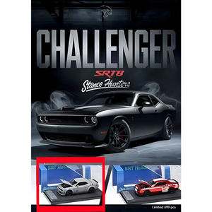 Lot57Supplies Diecast Shop Stance Hunters 1:64 scale Dodge Challenger SRT8 Hellcat in Air Force grey diecast model