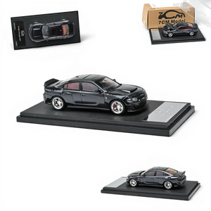 Lot57Supplies Diecast Shop 1:64 scale 7CM Model 2023 Dodge Charger SRT Hellcat in Maximum Steel Metallic Gray diecast
