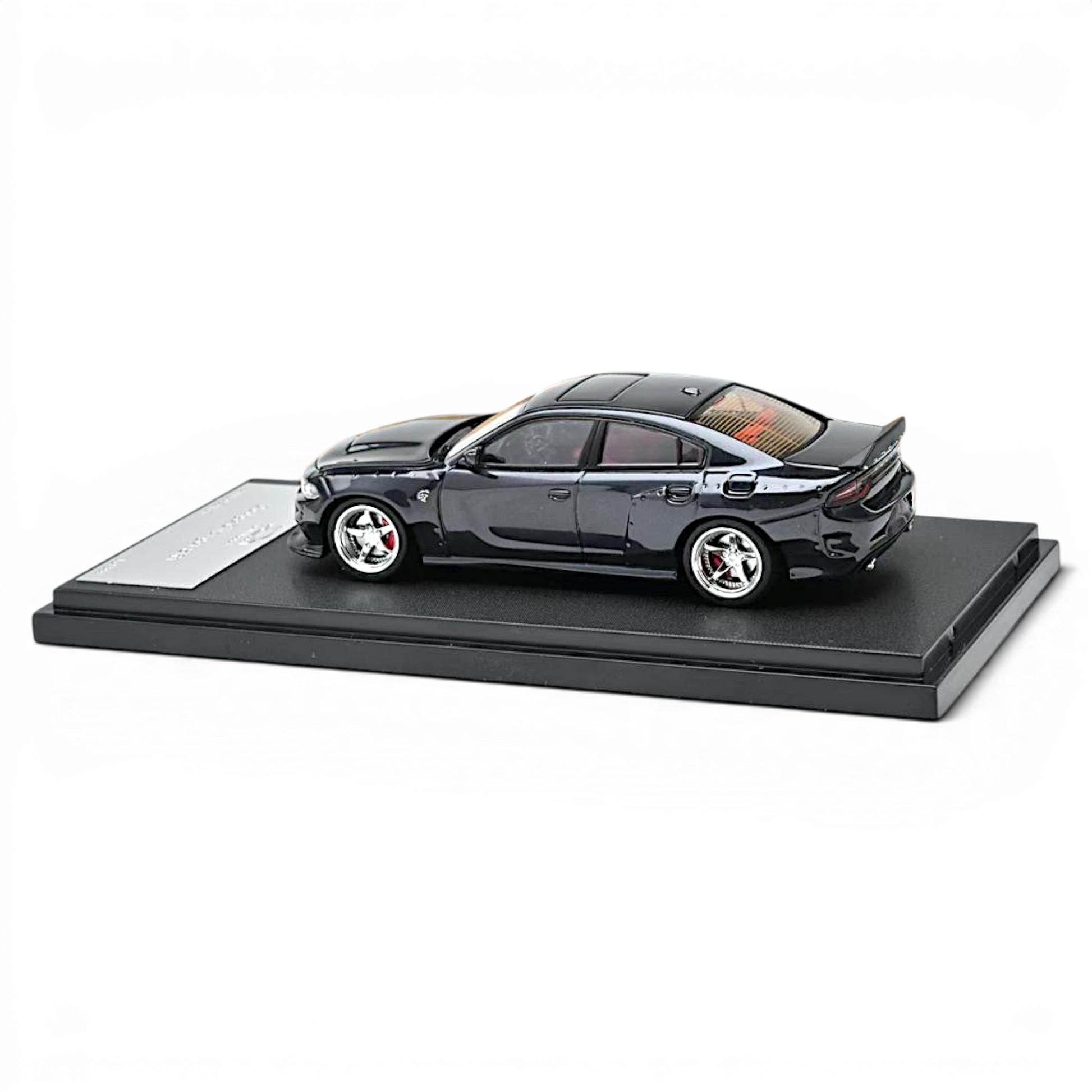 Lot57Supplies Diecast Shop 7CM Model 1:64 scale 2023 Dodge Charger SRT Hellcat in Maximum Steel Metallic Gray