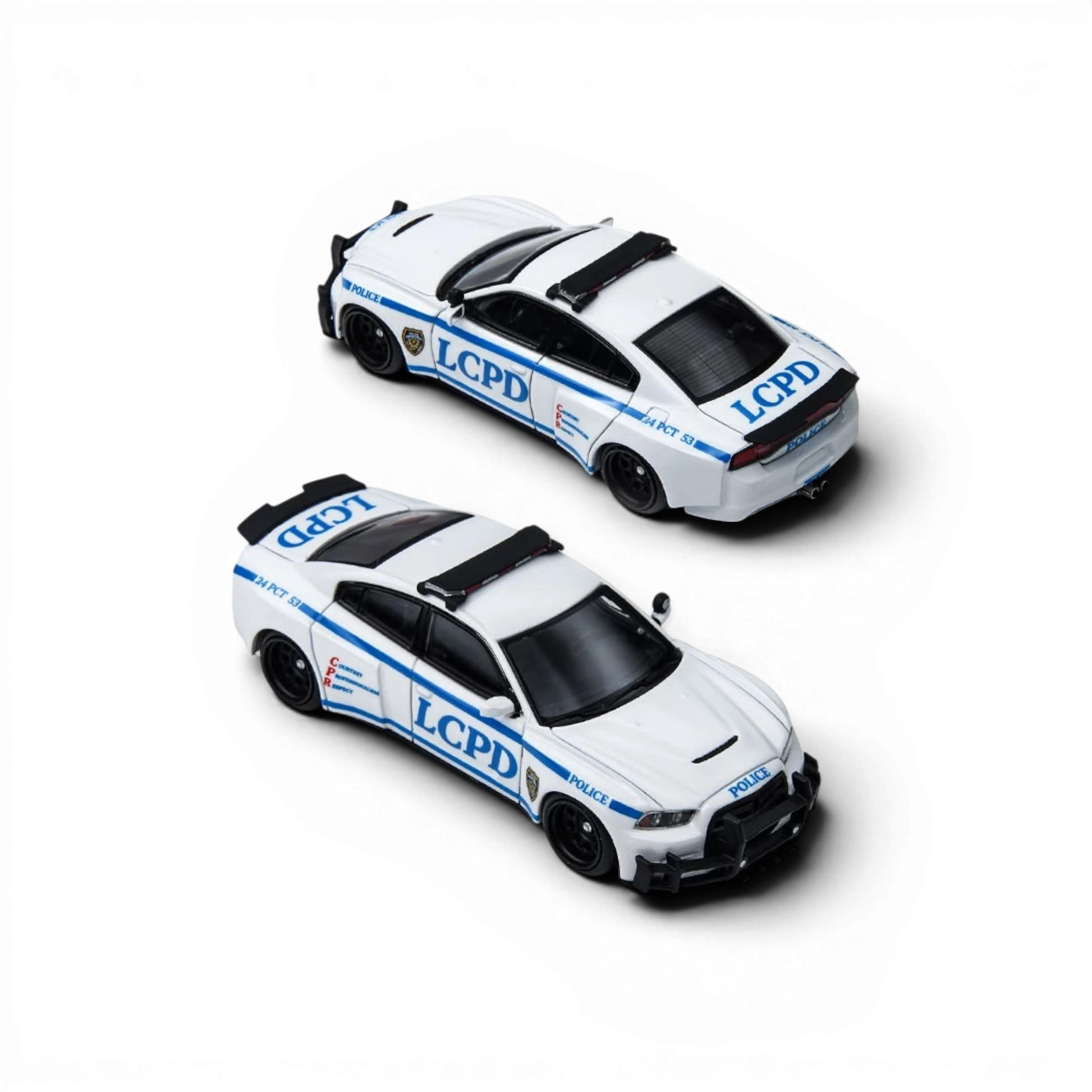 Lot57Supplies Diecast Shop 1:64 scale TimeMicro x PSC Design Dodge Charger Brawler LCPD police car diecast model