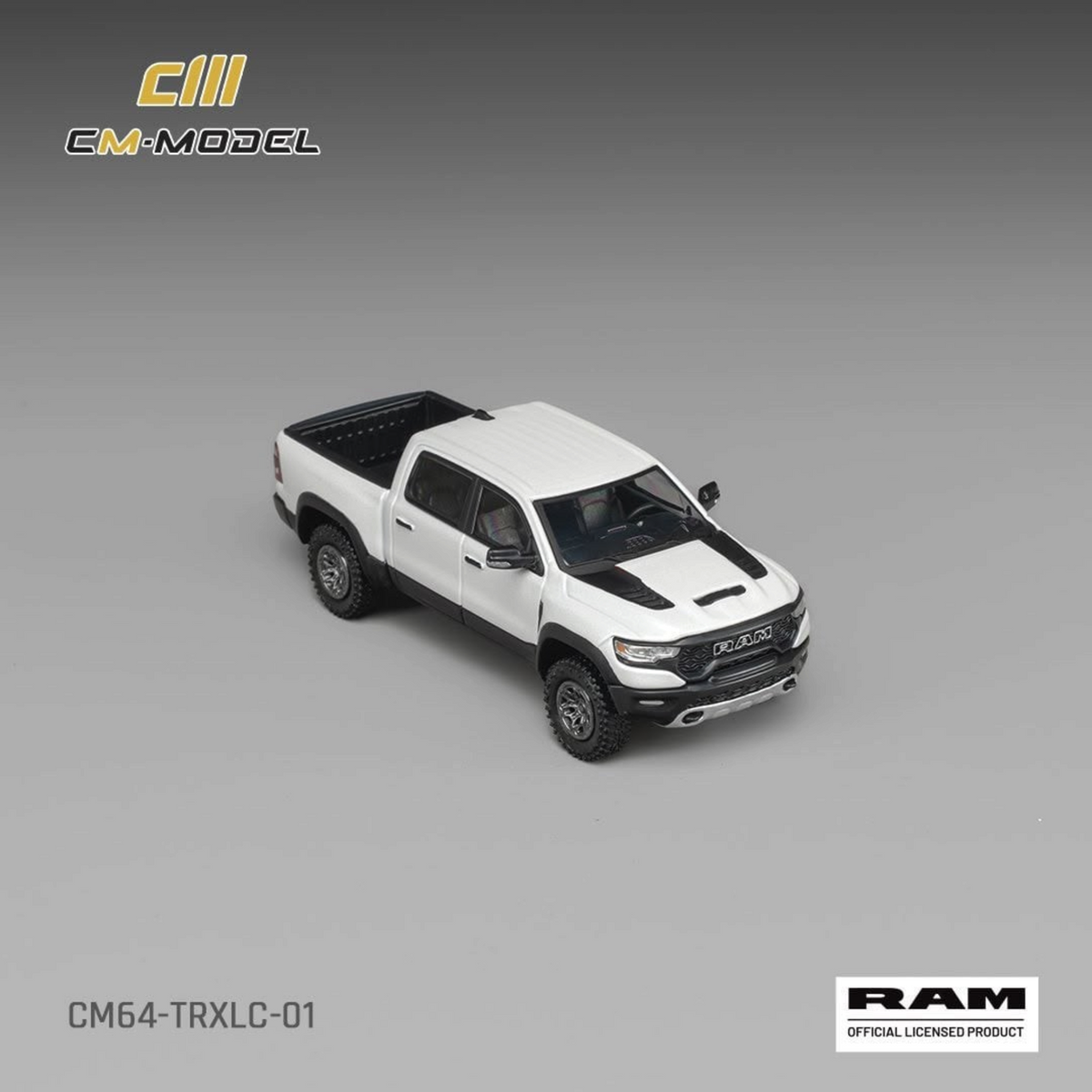 Lot57Supplies Diecast Shop 1:64 scale CM Model Dodge Ram 1500 TRX Final Edition in Diamond White Crystal Pearl
