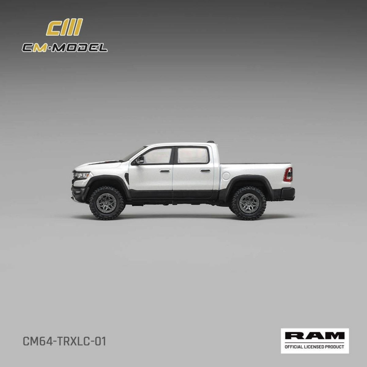 Lot57Supplies Diecast Shop 1:64 scale CM Model Dodge Ram 1500 TRX Final Edition in Diamond White Crystal Pearl