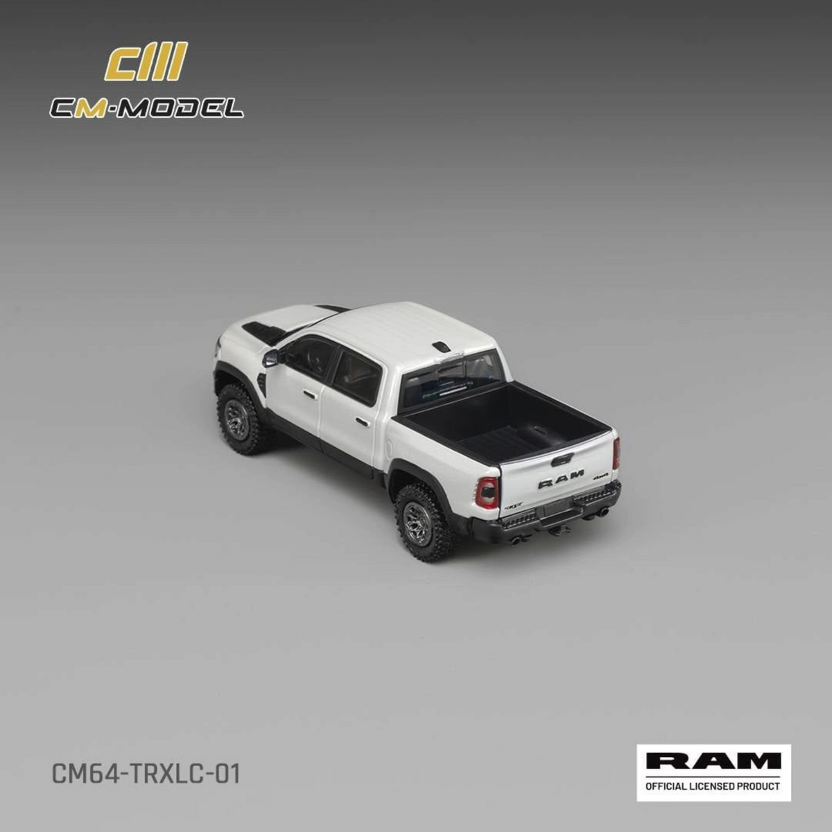 Lot57Supplies Diecast Shop 1:64 scale CM Model Dodge Ram 1500 TRX Final Edition in Diamond White Crystal Pearl