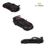 Lot57Supplies Diecast Shop 1:64 scale CM Model Dodge Viper ACR in black with red racing stripes and rear spoiler