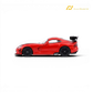 Lot57Supplies Diecast Shop: Transparent red 1:64 scale diecast Dodge Viper ACR with black spoiler and wheels.