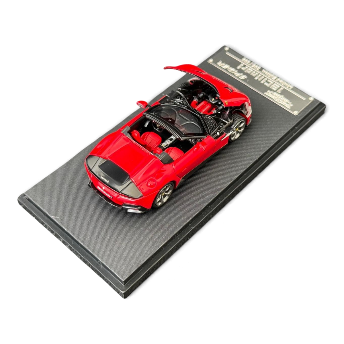 Lot57Supplies Diecast Shop Phantom Knight 1:64 scale Ferrari 12Cilindri Spider in Rosso Corsa with open engine hood