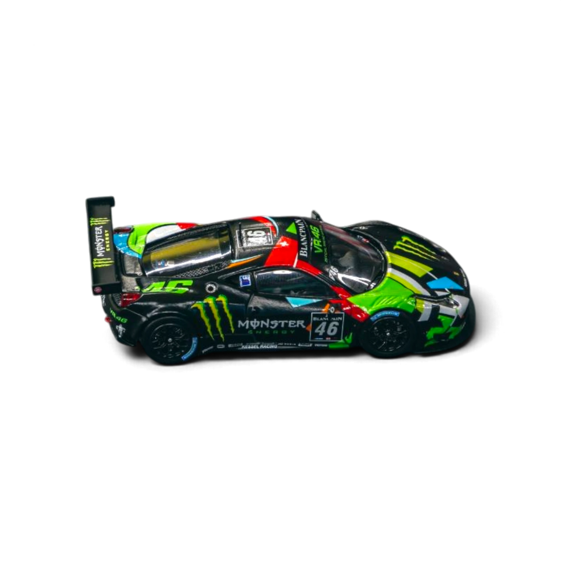 Lot57Supplies Diecast Shop Tarmac Works 1:64 Ferrari 458 GT3 diecast model car with Monster Energy livery