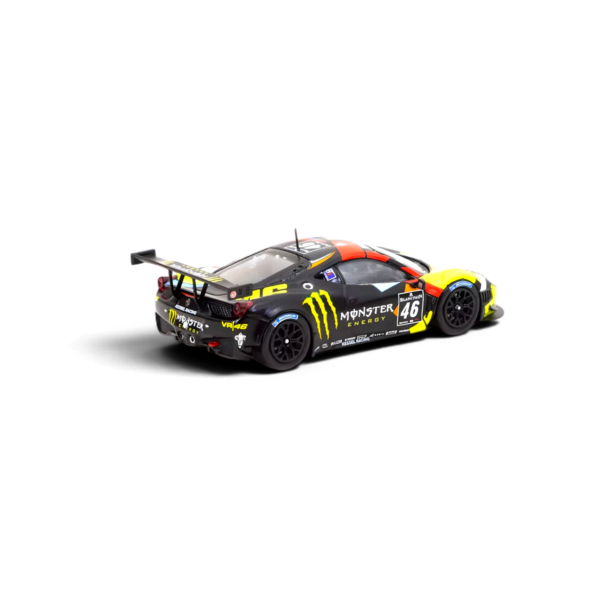 Lot57Supplies Diecast Shop Tarmac Works 1:64 scale Ferrari 458 Italia GT3 diecast model in black and yellow livery