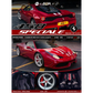 TOC x EDM x AHandofGod Ferrari 458 Rosso Corsa + White Stripe 1:64 diecast, multi-angle grid with interior and engine