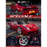 Lot57Supplies Diecast Shop 1:64 scale Ferrari 458 diecast model in Rosso Corsa red with a white racing stripe