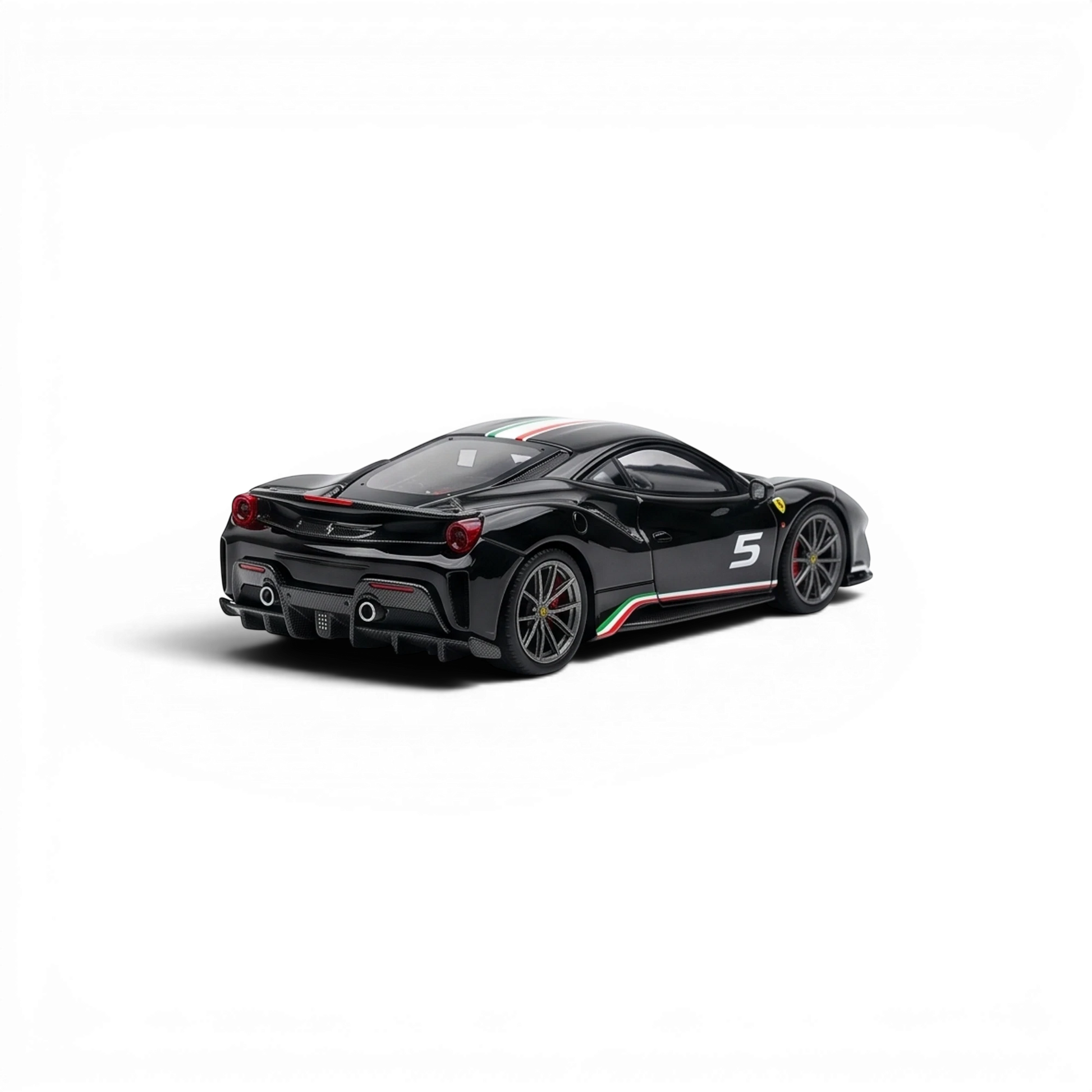 Lot57Supplies Diecast Shop TOC × EDM Ferrari 488 Champion 1:64 scale resin model car in piano black with racing livery
