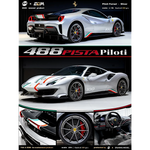 Lot57Supplies Diecast Shop TOC × EDM Ferrari 488 Pista Piloti 1:64 scale resin model car in Nürburgring Silver
