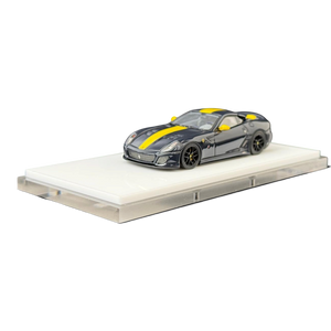 Lot57Supplies Diecast Shop WAM x EDM Ferrari 599 GTO 1:64 scale resin model in dark blue with yellow racing stripe
