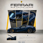 Lot57Supplies Diecast Shop PSM x DMY Ferrari 812C diecast model in Pozzi Blue with Sky Blue livery and opening hood.