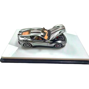 Lot57Supplies Diecast Shop Strive Glow & Dmy 1:64 scale Ferrari F12 TDF resin model in Grigio Ferro with open hood