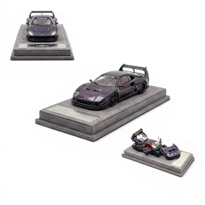 Lot57Supplies Diecast Shop 1:64 scale purple chameleon paint diecast Ferrari F40 model car with full-open features.