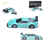 Lot57Supplies Diecast Shop Stance Hunters Ferrari F40 LM 1:64 scale diecast model car in light aqua green