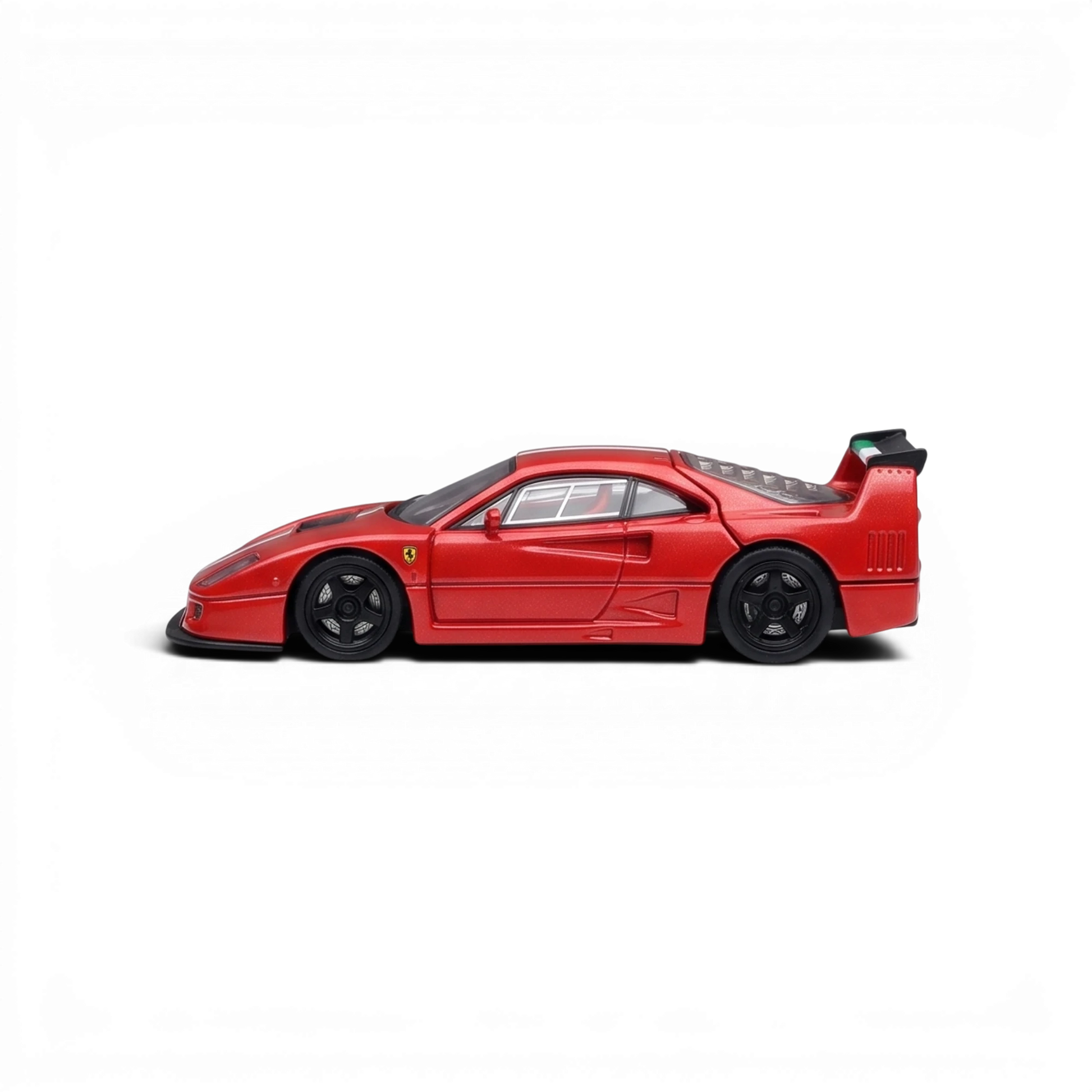 Lot57Supplies Diecast Shop Stance Hunters Ferrari F40 LM 1:64 scale diecast model car in red with Italian stripe