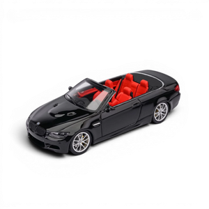 Lot57Supplies Diecast Shop FINE MODEL M3 E93 1:64 scale diecast convertible in gloss black with red interior