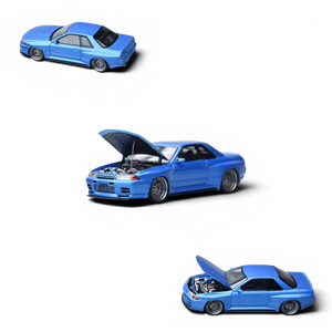 Lot57Supplies Diecast Shop Focal Horizon 1:64 scale metal blue Nissan Skyline R32 GT-R modified diecast model car