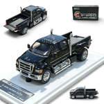 Lot57Supplies Diecast Shop MK Miniatures 1:64 scale Ford F650 Super Duty diecast truck in Agate Black with open tailgate