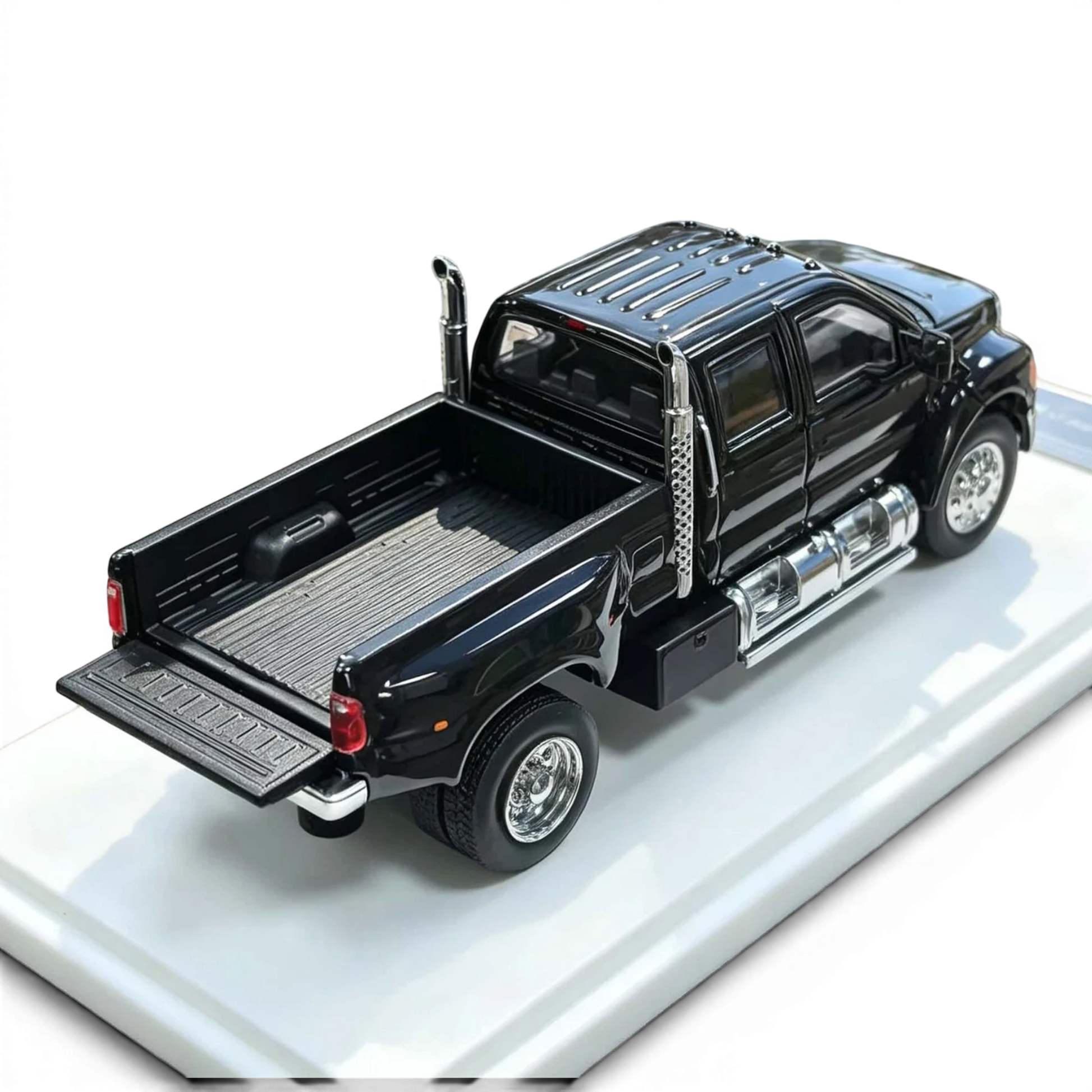 Lot57Supplies Diecast Shop MK Miniatures 1:64 scale agate black Ford F650 Super Duty diecast truck with open tailgate