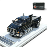 Lot57Supplies Diecast Shop MK Miniatures 1:64 scale Ford F650 Super Duty diecast truck in Agate Black with open tailgate