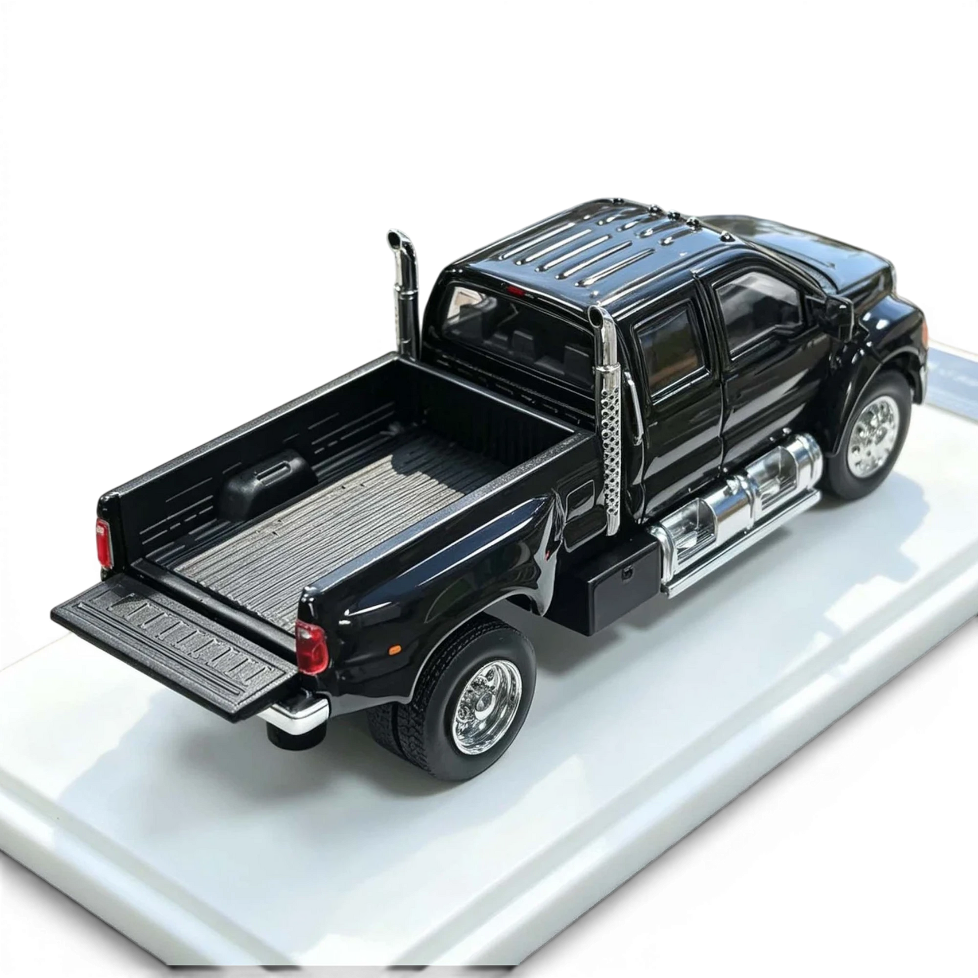 Lot57Supplies Diecast Shop MK Miniatures 1:64 scale agate black Ford F650 Super Duty diecast truck with open tailgate