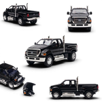 MK Miniatures 1:64 scale diecast Ford F650 Super Duty in Agate Black from Lot57Supplies Diecast Shop with opening hood.