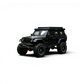 Lot57Supplies Diecast Shop GCD Jeep Wrangler Rubicon 1:64 scale black alloy diecast model with roof rack and off-road tires.