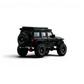 Lot57Supplies Diecast Shop GCD Jeep Wrangler Rubicon 1:64 scale black alloy diecast model with roof rack and spare tire.