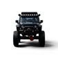 Lot57Supplies Diecast Shop GCD Jeep Wrangler Rubicon 1:64 scale black alloy diecast model with roof rack and off-road lights.
