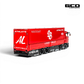 Lot57Supplies Diecast Shop 1:64 scale red and black GCD LBWK Mitsubishi Fuso diecast truck with racing decals.