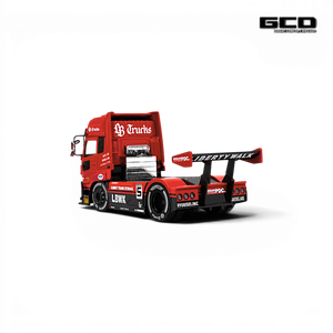 Lot57Supplies Diecast Shop GCD 1:64 scale red and black LBWK Super Silhouette UD heavy-duty diecast tractor model.