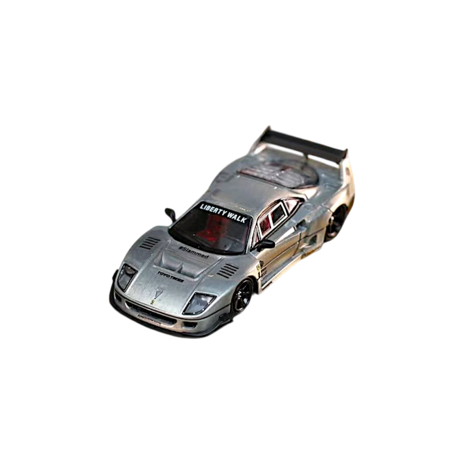 Lot57Supplies Diecast Shop Ghost Player LBWK F40 1:64 scale diecast model car in raw varnish finish